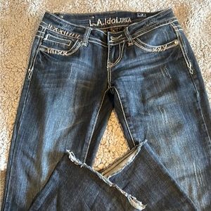 La idol USA jeans, got them from a family member and don’t fit! Super cute!